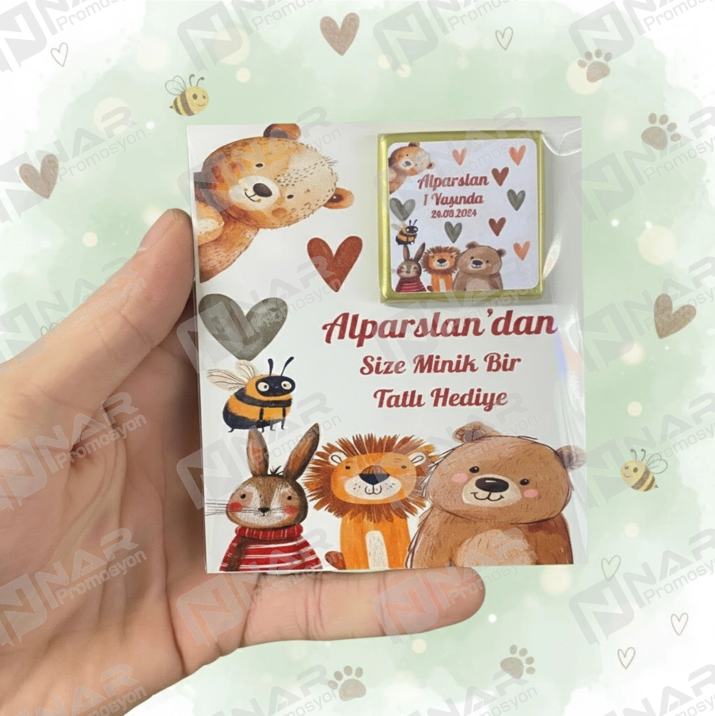 Kartlı Çikolata Baskılı Çikolata