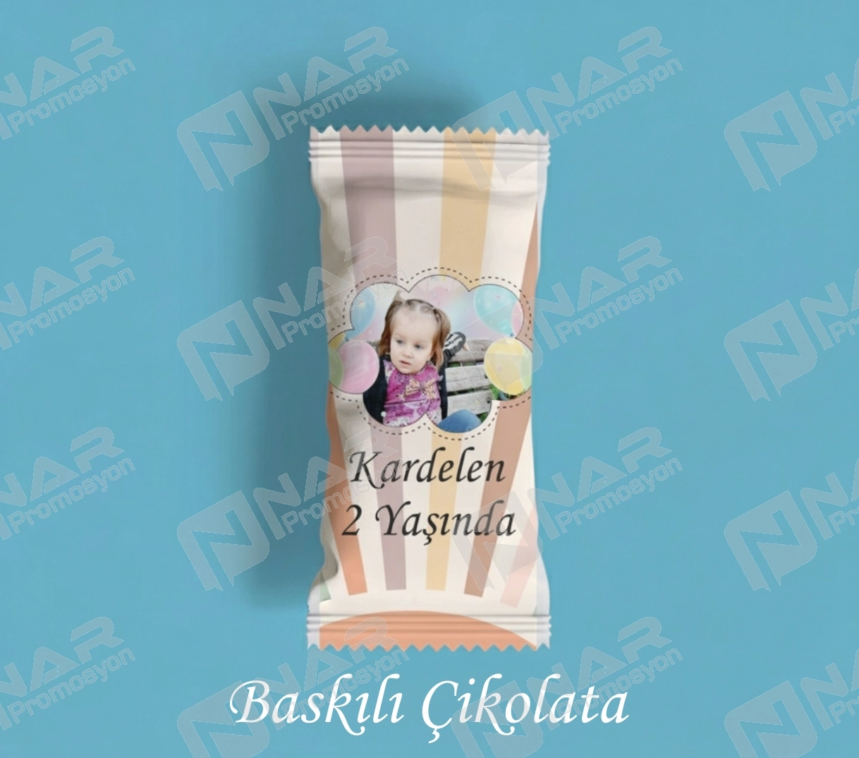 Kişiye Özel Baskılı 20 Adet 9,5 x 4,5 cm Madlen Çikolata  – Doğum Günü ve Özel Gün Hediyelik