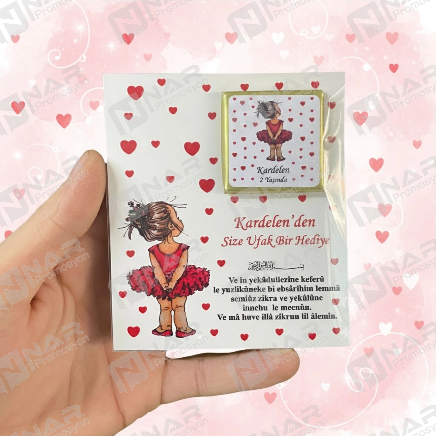 Kartlı Çikolata Baskılı Çikolata