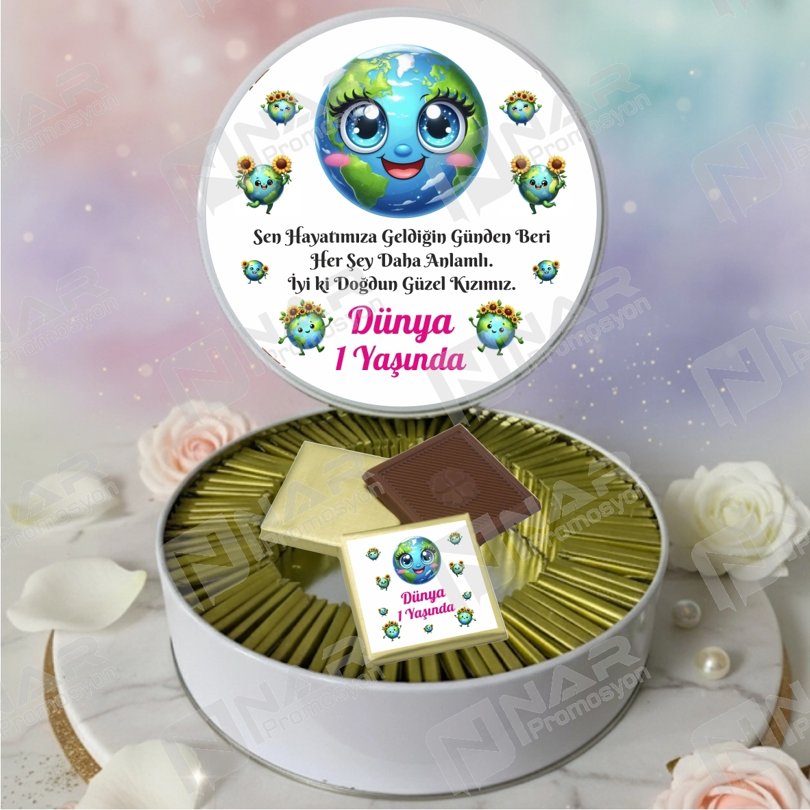 Metal Kutulu Baskılı Çikolata