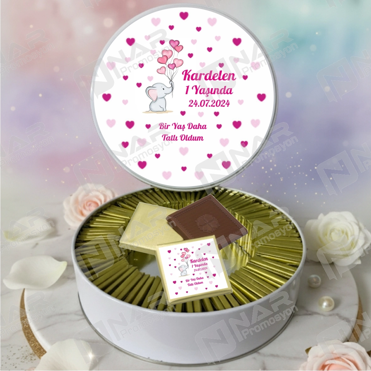 Metal Kutulu Baskılı Çikolata