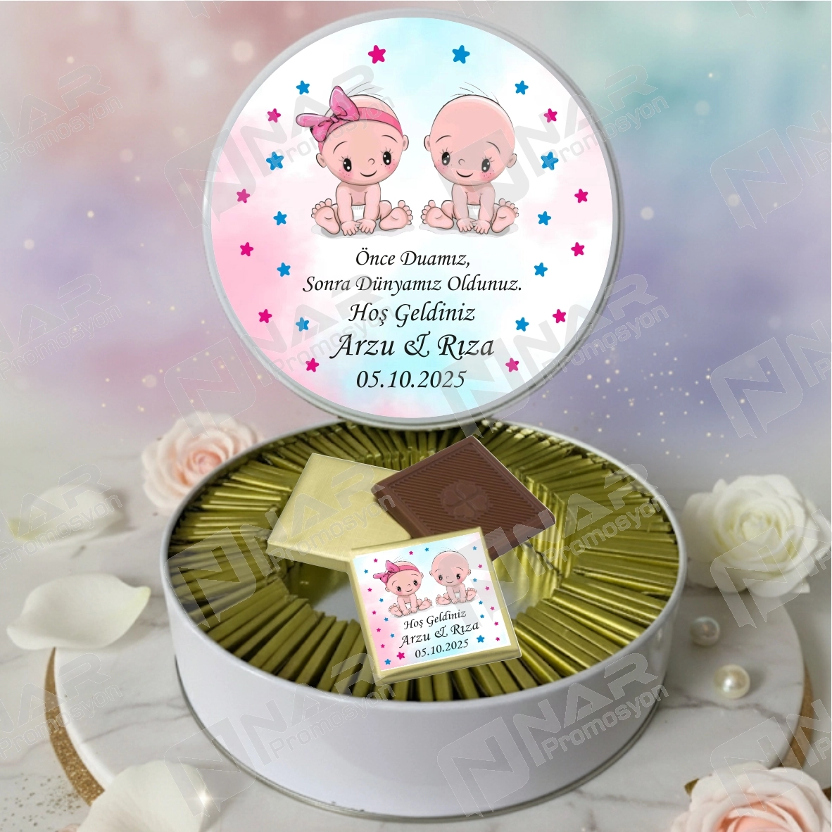Metal Kutulu Baskılı Çikolata
