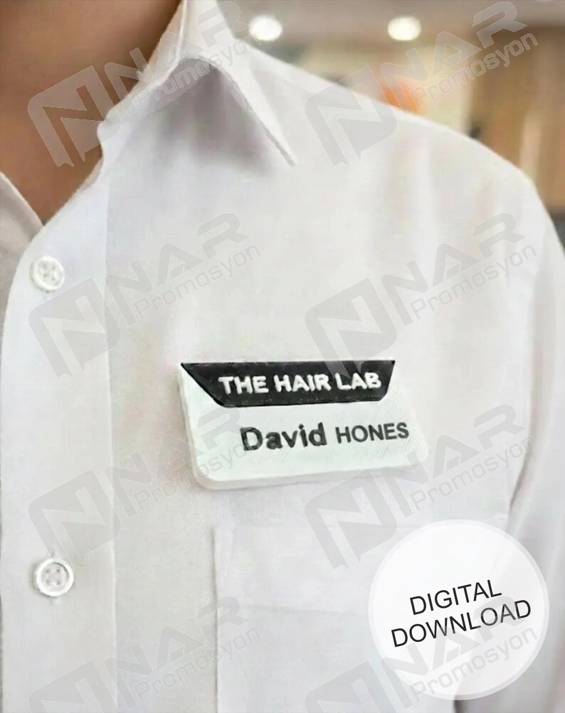 Dikdörtgen Yaka İsimliği 6 x 3 cm