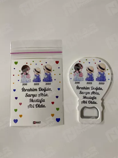 Doğum Günü Açacak Magnet - Özel Gün Sünnet, Nişan, Söz, Kına, Mevlid Hediyelik Magnetler