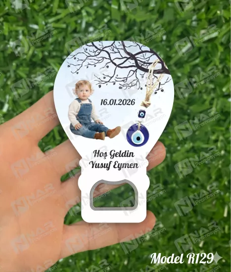 Resimli Balon Açacak Magnet  - Özel Gün Sünnet, Nişan, Söz, Kına, Mevlid Hediyelik Magnetler