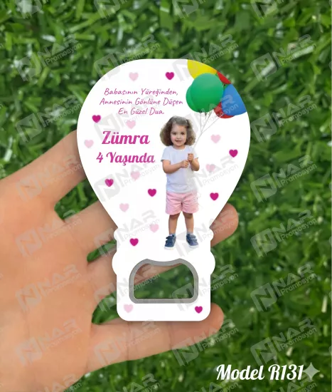 Resimli Balon Açacak Magnet  - Özel Gün Sünnet, Nişan, Söz, Kına, Mevlid Hediyelik Magnetler