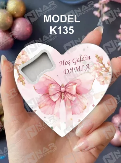 Doğum Günü Kalp Açacak Magnet | Bebek, Sünnet, Söz, Nişan, Düğün Hediyelik Magnet