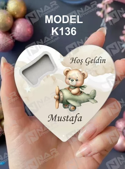 Doğum Günü Kalp Açacak Magnet | Bebek, Sünnet, Söz, Nişan, Düğün Hediyelik Magnet