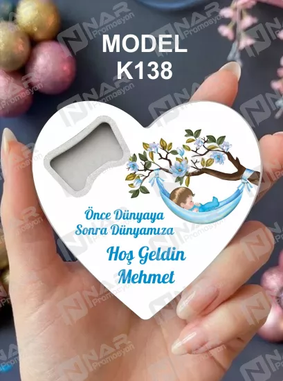 Doğum Günü Kalp Açacak Magnet | Bebek, Sünnet, Söz, Nişan, Düğün Hediyelik Magnet
