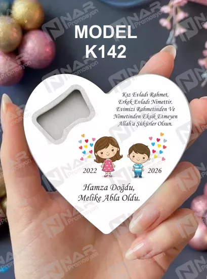 Doğum Günü Kalp Açacak Magnet | Bebek, Sünnet, Söz, Nişan, Düğün Hediyelik Magnet