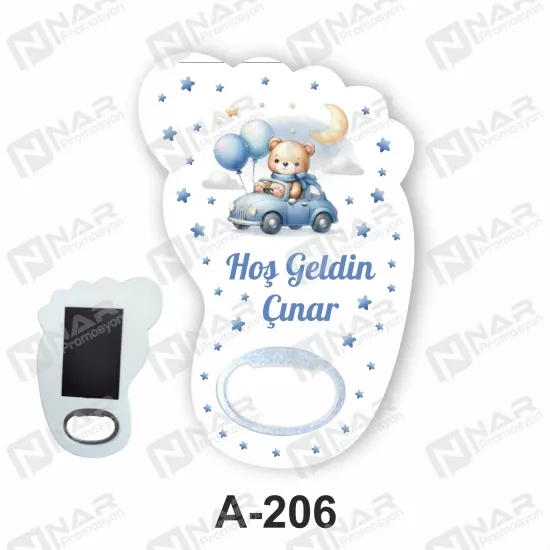 Doğum Günü Ayak Açacak Magnet - Özel Gün Sünnet, Nişan, Söz, Kına, Mevlid Hediyelik Magnetler