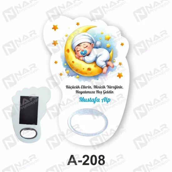 Doğum Günü Ayak Açacak Magnet - Özel Gün Sünnet, Nişan, Söz, Kına, Mevlid Hediyelik Magnetler