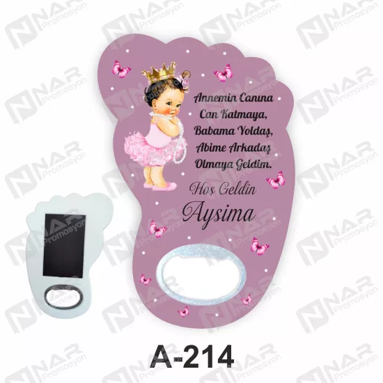 Doğum Günü Ayak Açacak Magnet - Özel Gün Sünnet, Nişan, Söz, Kına, Mevlid Hediyelik Magnetler