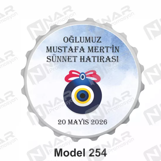 Doğum Günü 70 mm Yuvarlak  Açacak Magnet - Özel Gün Sünnet, Nişan, Söz, Kına, Mevlid Hediyelik Magnetler
