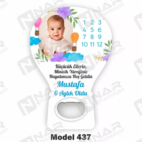Resimli Balon Açacak Magnet  - Özel Gün Sünnet, Nişan, Söz, Kına, Mevlid Hediyelik Magnetler