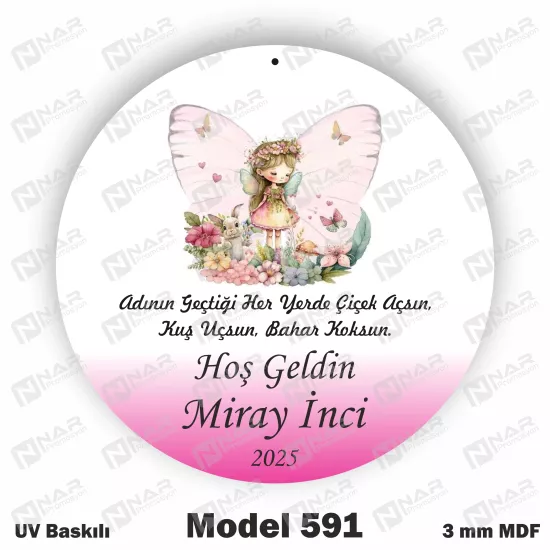 3 mm MDF’den Uv Baskılı Kapı Süsleri