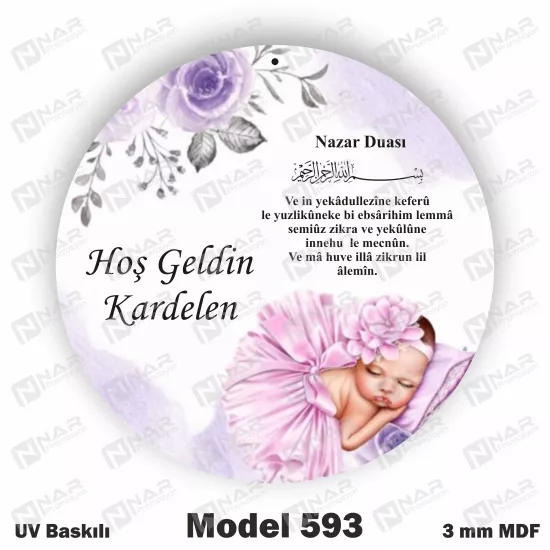3 mm MDF’den Uv Baskılı Kapı Süsleri