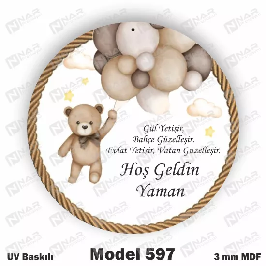 3 mm MDF’den Uv Baskılı Kapı Süsleri