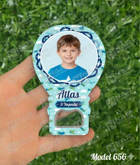 Resimli Balon Açacak Magnet  - Özel Gün Sünnet, Nişan, Söz, Kına, Mevlid Hediyelik Magnetler