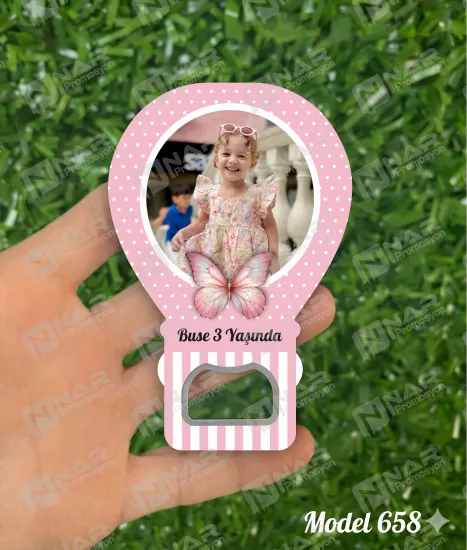 Resimli Balon Açacak Magnet  - Özel Gün Sünnet, Nişan, Söz, Kına, Mevlid Hediyelik Magnetler