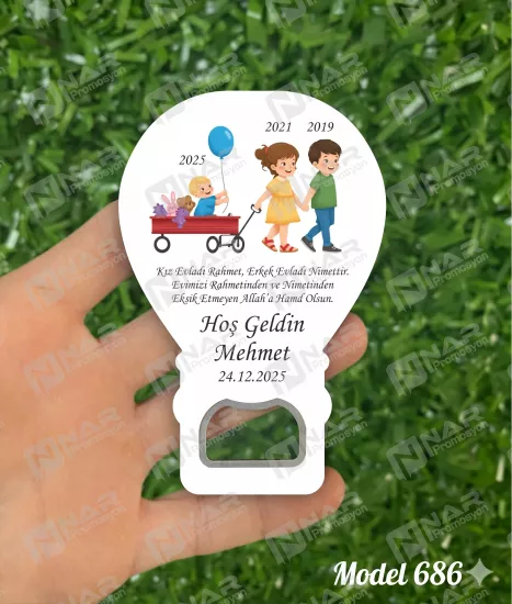 Doğum Günü Açacak Magnet - Özel Gün Sünnet, Nişan, Söz, Kına, Mevlid Hediyelik Magnetler