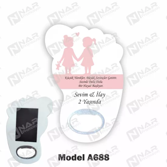 Doğum Günü Ayak Açacak Magnet - Özel Gün Sünnet, Nişan, Söz, Kına, Mevlid Hediyelik Magnetler