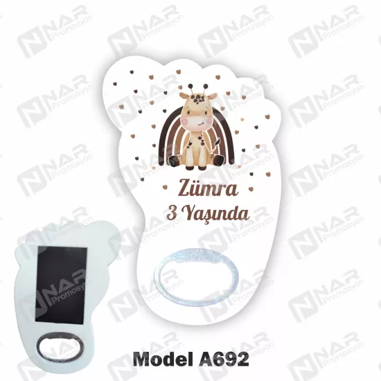 Doğum Günü Ayak Açacak Magnet - Özel Gün Sünnet, Nişan, Söz, Kına, Mevlid Hediyelik Magnetler