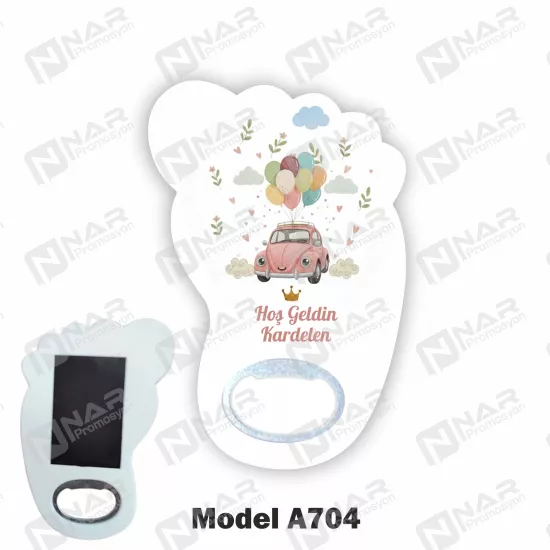 Doğum Günü Ayak Açacak Magnet - Özel Gün Sünnet, Nişan, Söz, Kına, Mevlid Hediyelik Magnetler