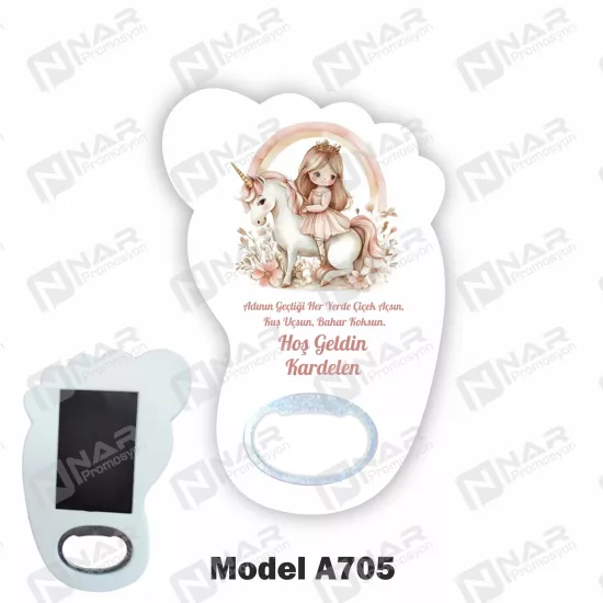 Doğum Günü Ayak Açacak Magnet - Özel Gün Sünnet, Nişan, Söz, Kına, Mevlid Hediyelik Magnetler