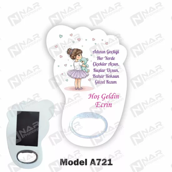 Doğum Günü Ayak Açacak Magnet - Özel Gün Sünnet, Nişan, Söz, Kına, Mevlid Hediyelik Magnetler