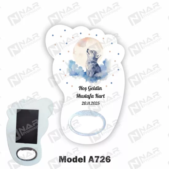 Doğum Günü Ayak Açacak Magnet - Özel Gün Sünnet, Nişan, Söz, Kına, Mevlid Hediyelik Magnetler