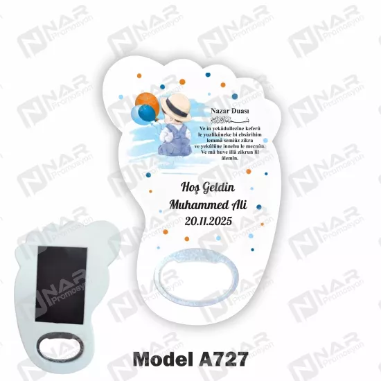 Doğum Günü Ayak Açacak Magnet - Özel Gün Sünnet, Nişan, Söz, Kına, Mevlid Hediyelik Magnetler