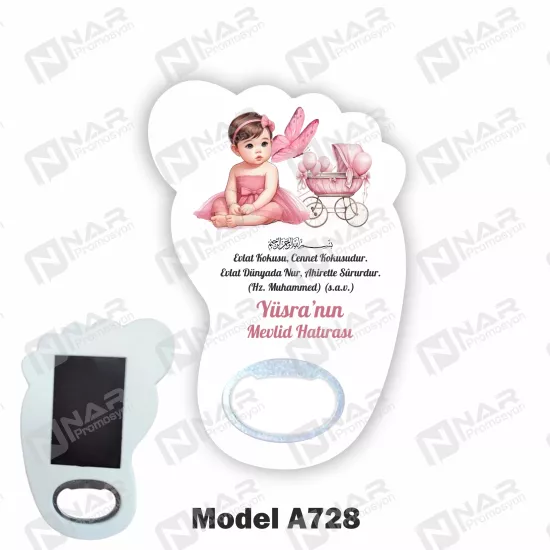 Doğum Günü Ayak Açacak Magnet - Özel Gün Sünnet, Nişan, Söz, Kına, Mevlid Hediyelik Magnetler