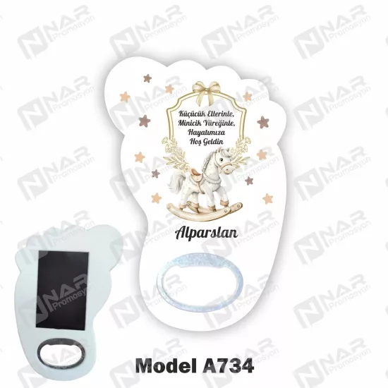 Doğum Günü Ayak Açacak Magnet - Özel Gün Sünnet, Nişan, Söz, Kına, Mevlid Hediyelik Magnetler