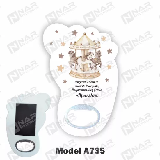 Doğum Günü Ayak Açacak Magnet - Özel Gün Sünnet, Nişan, Söz, Kına, Mevlid Hediyelik Magnetler