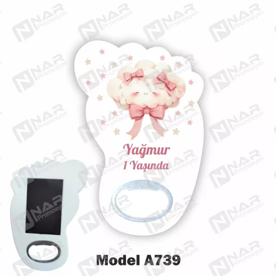 Doğum Günü Ayak Açacak Magnet - Özel Gün Sünnet, Nişan, Söz, Kına, Mevlid Hediyelik Magnetler