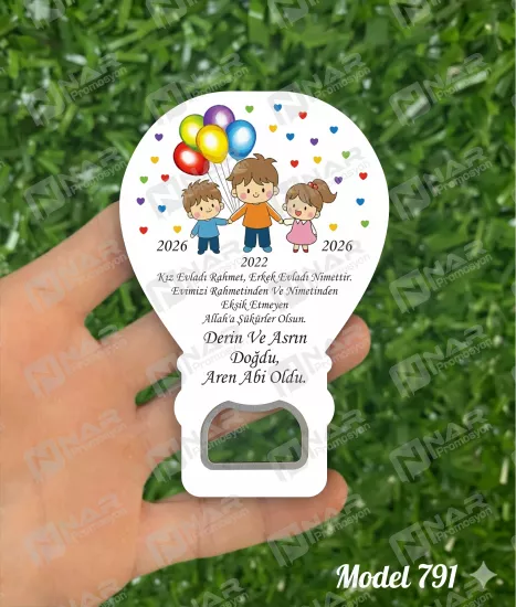 Kişiye Özel Açacak Magnet, Balon Magnet | Nikah, Söz, Nişan, Sünnet, Mevlid Hediyeliği