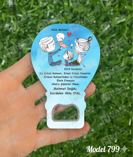 Kişiye Özel Açacak Magnet, Balon Magnet | Nikah, Söz, Nişan, Sünnet, Mevlid Hediyeliği