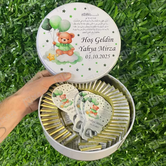 Metal Kutulu Baskılı Madlen Çikolata